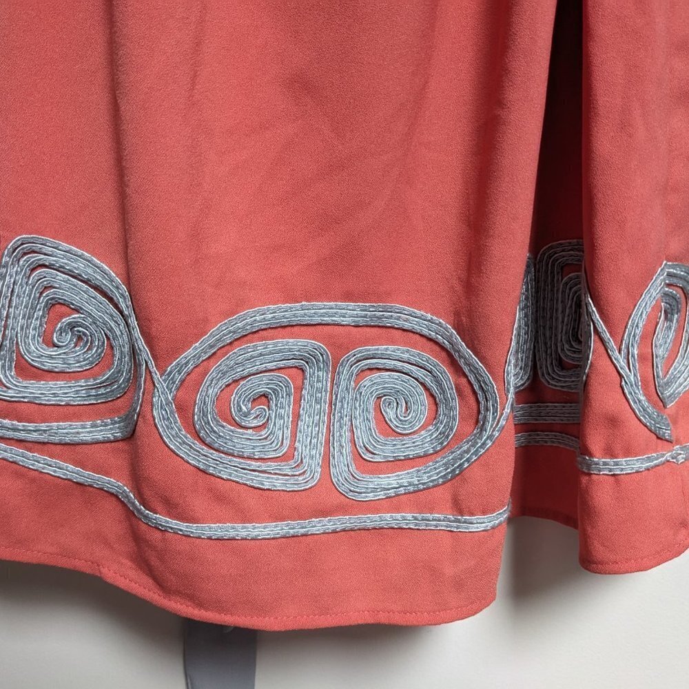 NWOT Ya Los Angeles Coral & Silver Dress Size S - Picture 13 of 16